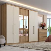 Guarda Roupa Casal com Espelho 6 Portas Passione Glass THB