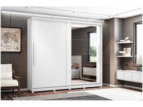 Guarda-roupa Casal com Espelho 8 Gavetas 2 Portas Móveis Lanza Londres Guarda-roupa Casal com Espelho 8 Gavetas 2 Portas Móveis Lanza Londres