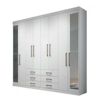 Guarda-Roupa Casal com Espelho 8 Portas 6 Gavetas 238,80cm Master Santos Andirá