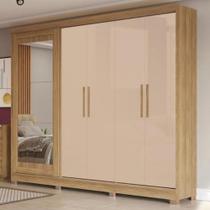 Guarda Roupa Casal com Espelho e Pés 5 Portas CB01N564 Kappesberg