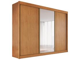 Guarda-roupa Casal com Espelho e Sapateiro 8 Gavetas 3 Portas de Correr Conquista Móveis Prime Chicago Guarda-roupa Casal com Espelho e Sapateiro 8 Gavetas 3 Portas de Correr Conquista Móveis Prime Chicago