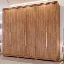 Guarda Roupa Casal com Espelho Interno Pés 6 Portas 100 MDF Aurora Panan Guarda Roupa Casal com Espelho Interno Pés 6 Portas 100 MDF Aurora Panan