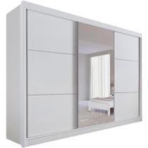Guarda Roupa Casal Com Espelho Los Angeles 3 Portas 6 Gavetas Sem Pés - D' Doro Branco Guarda Roupa Casal Com Espelho Los Angeles 3 Portas 6 Gavetas Sem Pés - D' Doro Branco