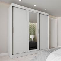 Guarda-Roupa Casal com Espelho Paris 3 PT 2 GV Branco