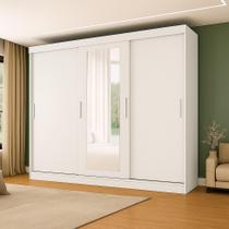 Guarda-Roupa Casal com Espelho Paris 3 PT 2 GV Branco