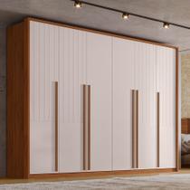 Guarda-Roupa Casal com Frisado 6 Portas 6 Gavetas Suburban Gold 100% MDF Espresso Móveis Guarda-Roupa Casal com Frisado 6 Portas 6 Gavetas Suburban Gold 100% MDF Espresso Móveis