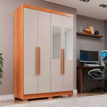 Guarda-Roupa Casal com Pé 4 Portas com Espelho 2 Gavetas Recife Sallêto Móveis Guarda-Roupa Casal com Pé 4 Portas com Espelho 2 Gavetas Recife Sallêto Móveis