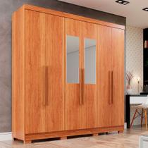 Guarda-Roupa Casal com Pé 6 Portas com Espelho 2 Gavetas Recife Sallêto Móveis