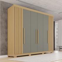 Guarda-roupa Casal com Pés 100% Mdf 6 Portas 6 Gavetas Granada Premium
