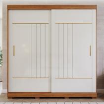 Guarda Roupa Casal com Pés 2 Portas de Correr 100 MDF Ayla Panan