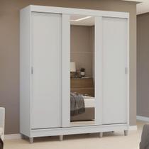 Guarda-Roupa Casal com Pés 3 Portas de Correr com Espelho Reno Madesa B