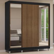 Guarda-Roupa Casal com Pés 3 Portas de Correr com Espelhos Reno Madesa P Guarda-Roupa Casal com Pés 3 Portas de Correr com Espelhos Reno Madesa P