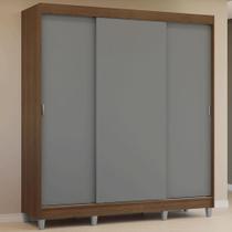 Guarda-Roupa Casal com Pés 3 Portas de Correr Reno Madesa R Guarda-Roupa Casal com Pés 3 Portas de Correr Reno Madesa R