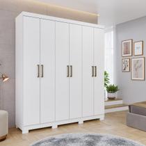 Guarda Roupa Casal com Pés 6 Portas 100MDF Milena Panan