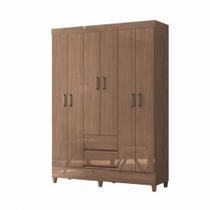 Guarda Roupa Casal Com Pés 6 Portas 2 Gavetas Jequitiba New Jequitiba