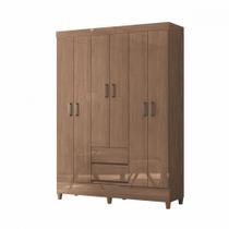 Guarda Roupa Casal com Pés 6 Portas 2 Gavetas Jequitiba New Opção
