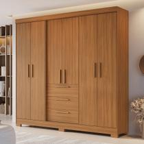 Guarda Roupa Casal com Pés 6 Portas 3 Gavetas em MDF NT 6030 Notável Móveis Guarda Roupa Casal com Pés 6 Portas 3 Gavetas em MDF NT 6030 Notável Móveis