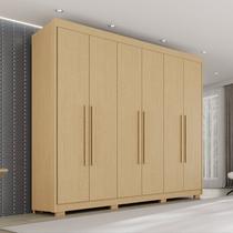 Guarda Roupa Casal com Pés 6 Portas 6 Gavetas 100% MDF Itália Plus Marrom/Jequitiba