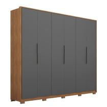 Guarda Roupa Casal Com Pés 6 Portas 6 Gavetas Atrice D02 Amendola/Grafito - Mpozenato Guarda Roupa Casal Com Pés 6 Portas 6 Gavetas Atrice D02 Amendola/Grafito - Mpozenato
