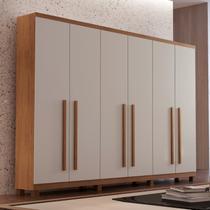 Guarda Roupa Casal com Pés 6 Portas 6 Gavetas Conquista