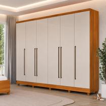 Guarda-Roupa Casal com Pés 6 Portas 8 Gavetas 270cm Sevilla