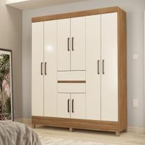 Guarda Roupa Casal com Pés 8 Portas 2 Gavetas Munique Demóbile