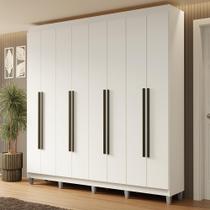 Guarda-Roupa Casal com Pés 8 Portas Batentes Netuno Madesa