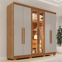 Guarda-roupa Casal com Pés Reflecta com Led 06 Portas 02 Gavetas França Guarda-roupa Casal com Pés Reflecta com Led 06 Portas 02 Gavetas França