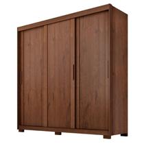 Guarda Roupa Casal Confort 3 Portas 4 Gavetas Jacarandá Fosco - Zanzini Guarda Roupa Casal Confort 3 Portas 4 Gavetas Jacarandá Fosco - Zanzini