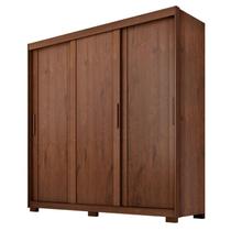 Guarda Roupa Casal Confort 3 Portas 4 Gavetas Jacarandá Fosco - Zanzini Guarda Roupa Casal Confort 3 Portas 4 Gavetas Jacarandá Fosco - Zanzini