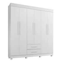 Guarda Roupa Casal Copacabana 6 Portas 2 Gavetas Pés em PVC Benetil