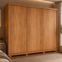 Guarda Roupa Casal CR35535 3 Portas de Correr 2 Gavetas MDF Laqueado Madeirado Multimóveis Guarda Roupa Casal CR35535 3 Portas de Correr 2 Gavetas MDF Laqueado Madeirado Multimóveis
