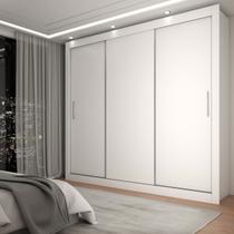Guarda-Roupa Casal Del Plata 3 Portas 4 Gavetas Branco - Panorama Móveis Guarda-Roupa Casal Del Plata 3 Portas 4 Gavetas Branco - Panorama Móveis