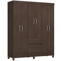 Guarda Roupa Casal Demóbile Flash II 6 portas 2 gavetas Café touch 205