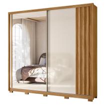 Guarda Roupa Casal Dhara 2 Portas Deslizantes com Espelho - Moval