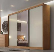 Guarda Roupa Casal Diamond 3 Portas 8 Gavetas 1 Espelho Novo Horizonte