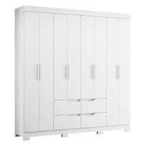 Guarda Roupa Casal Doble 08 Portas Branco -móveis Albatroz