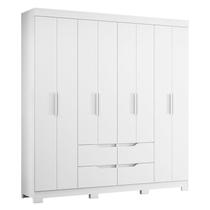 Guarda Roupa Casal Doble 08 Portas Branco -Móveis Albatroz Guarda Roupa Casal Doble 08 Portas Branco -Móveis Albatroz