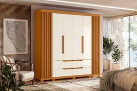 Guarda Roupa Casal Doble 6 Portas e 4 Gavetas - Cinamomo Off White - Albatroz Guarda Roupa Casal Doble 6 Portas e 4 Gavetas - Cinamomo Off White - Albatroz