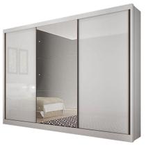 Guarda Roupa Casal Duna 3 Portas 6 Gavetas Neve Com Espelho - Novo Horizonte Guarda Roupa Casal Duna 3 Portas 6 Gavetas Neve Com Espelho - Novo Horizonte