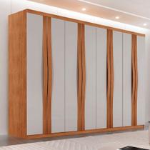 Guarda Roupa Casal Dunas Com 8 Portas E 4 Gavetas Moderna Naturalle/off White