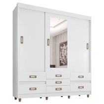 Guarda Roupa Casal E37020 Branco - Araplac