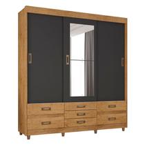 Guarda Roupa Casal E37020 Freijó Carbono Flex Araplac