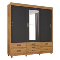 Guarda Roupa Casal E37020 Freijó Carbono Flex Araplac