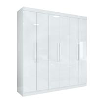 Guarda-Roupa Casal Easy Slim 6 Portas Branco