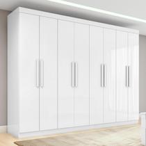 Guarda-roupa Casal Easy Slim 8 Portas Branco - Móveis Lopas Guarda-roupa Casal Easy Slim 8 Portas Branco - Móveis Lopas