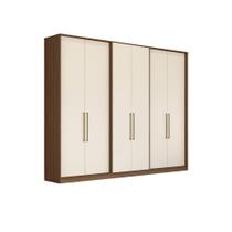 Guarda-Roupa Casal Édez Genera, 6 Portas, Nogueira/Off White