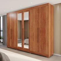 Guarda-Roupa Casal Eldorado Premium 6 Portas 6 Gavetas com Espelho com Pés 100% Mdf Cinamomo - Pnr Móveis