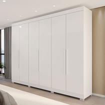 Guarda-Roupa Casal Eldorado Premium 6 Portas 6 Gavetas com Pé 100% Mdf Branco - Pnr Móveis