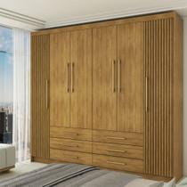 Guarda-Roupa Casal Ele e Ela 6 Portas 6 Gavetas Nature/Brisa - Panorama Móveis
